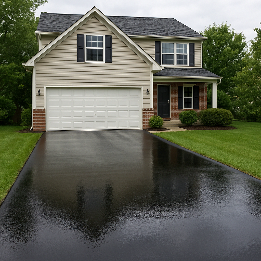 Parking lot seal coat